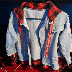 Love collection custom jeans stressed jacket